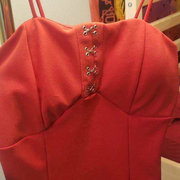 Red Scobe mini dress - Picture 2 of 3
